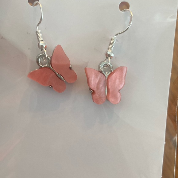 “Pink Butterfly” earrings. - Picture 3 of 3